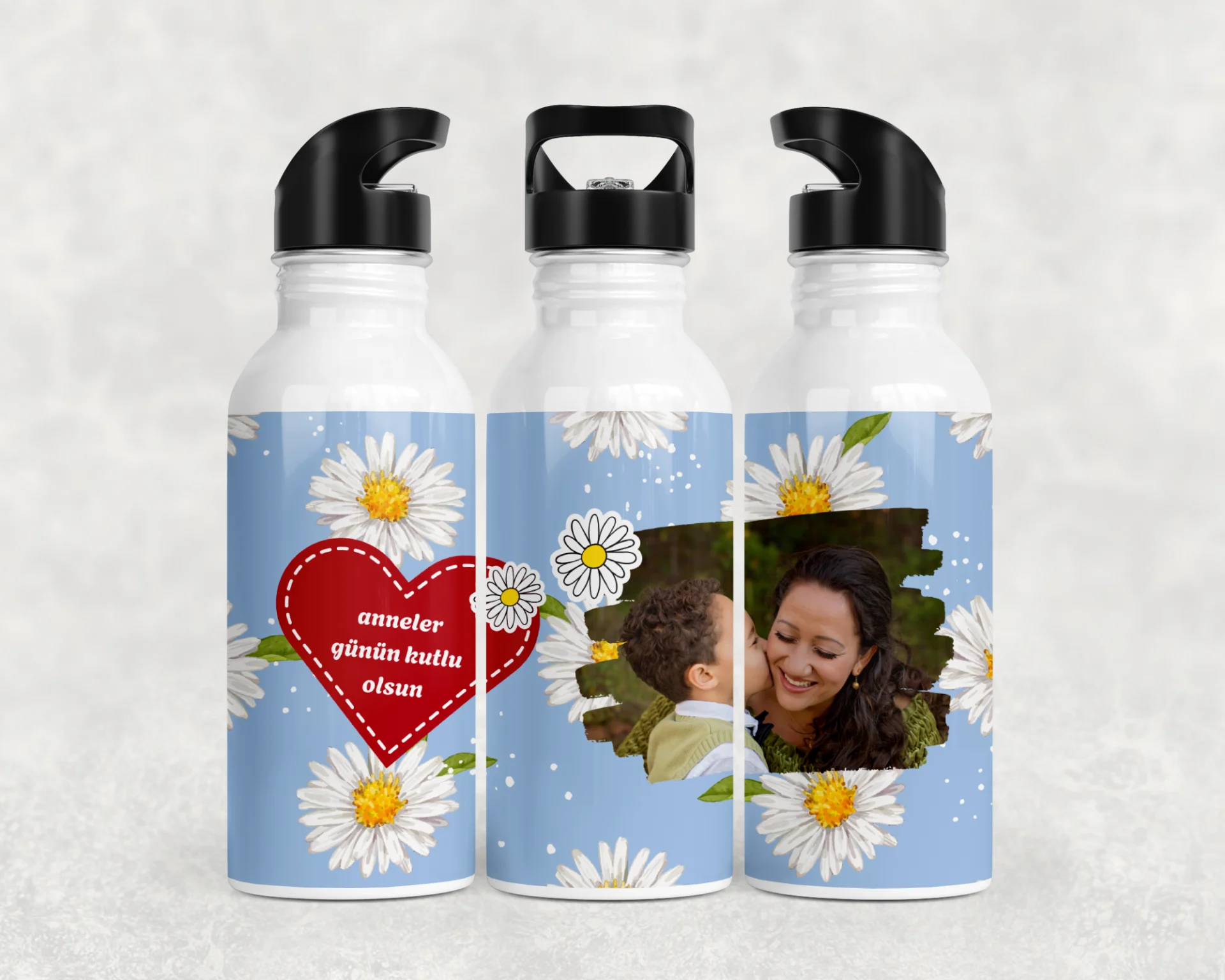 Papatya Kalpli Anneler Günü Termos Matara Bardak Özel Set - Görsel 3