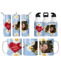 Papatya Kalpli Anneler Günü Termos Matara Bardak Özel Set