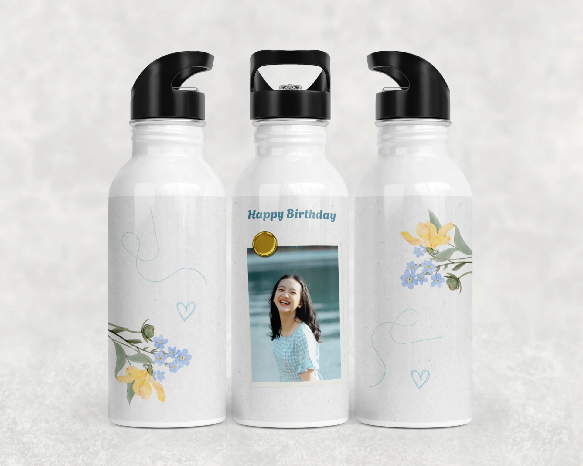 Vintage Polaroid “Happy Birthday” Termos Matara Bardak Özel Set - Görsel 3