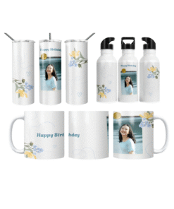 Vintage Polaroid “Happy Birthday” Termos Matara Bardak Özel Set