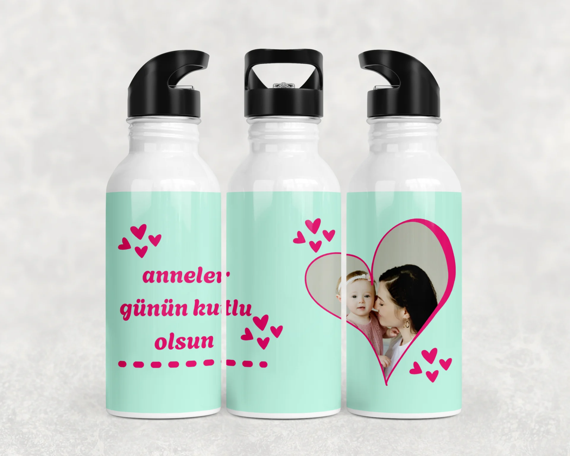 Mint Kalpli Anneler Günü Termos Matara Bardak Özel Set - Görsel 3