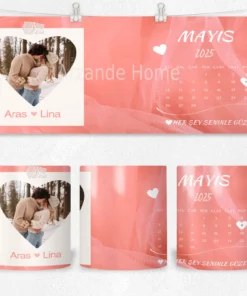 Alternative view of Kalpli Takvim Romantik Kolaj Termos Matara Bardak Özel Set