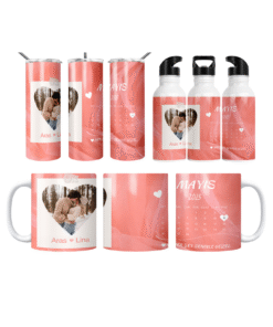 Kalpli Takvim Romantik Kolaj Termos Matara Bardak Özel Set