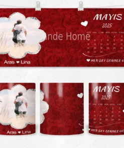 Alternative view of Gül Kolaj Takvimi Yıl Dönümü Termos Matara Bardak Özel Set