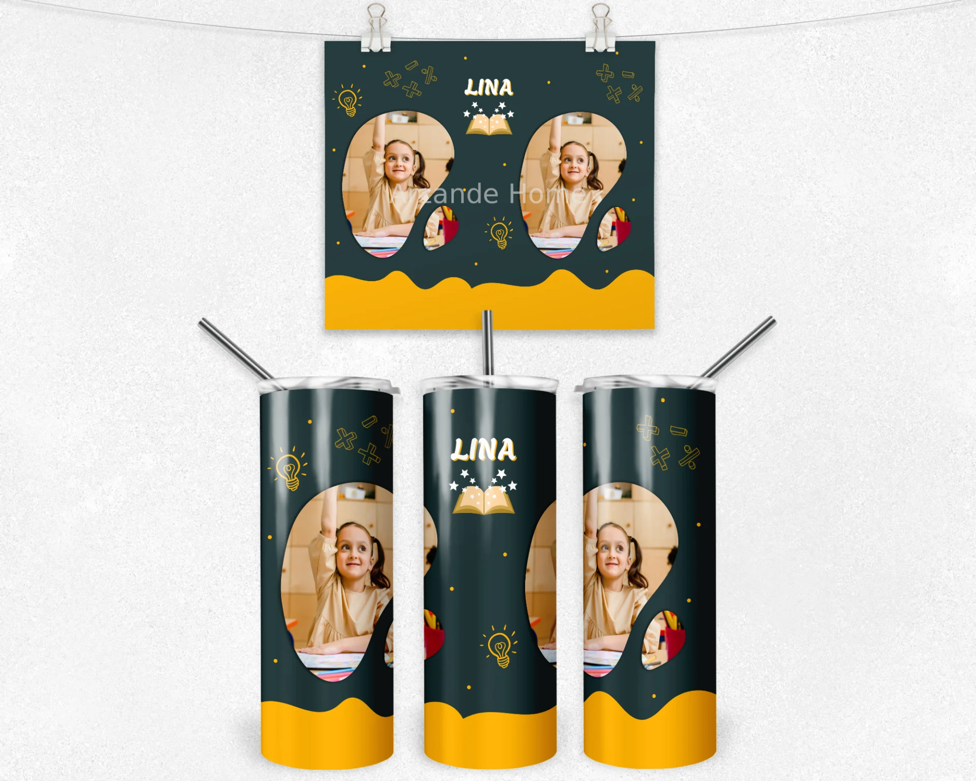 Okul Yıldızı Termos Matara Bardak Özel Set - Görsel 4