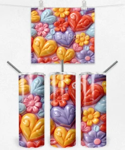 Kalp & Çiçek Karnavalı 600 ML Çelik Termos