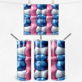 Pastel Kare Mozaik 600 ML Çelik Termos