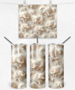 Neşeli Fil Ailesi 600 ML Çelik Termos