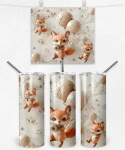 Tilki ve Balonlar 600 ML Çelik Termos