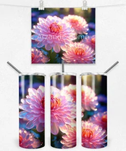 Pembe Çiçek Bahçesi 600 ML Çelik Termos