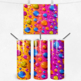 Neon Baloncuk Parti 600 ML Çelik Termos
