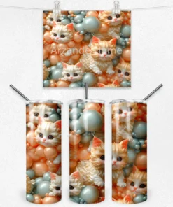 Balonlar Arasında Kediler 600 ML Çelik Termos