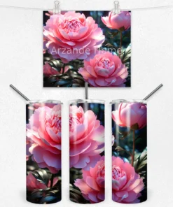 Tropikal Yaprak Desenli 600 ML Çelik Termos