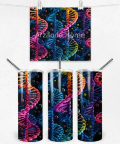 Renkli DNA Spiral Tasarımlı 600 ML Çelik Termos