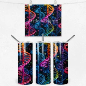 Renkli DNA Spiral Tasarımlı 600 ML Çelik Termos