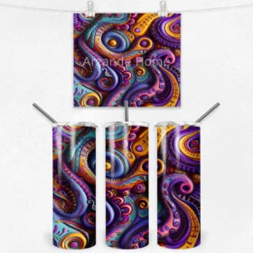 Renkli Paisley Desenli 600 ML Çelik Termos