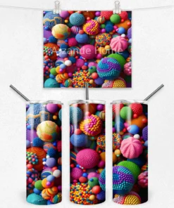 Renkli Küre Evreni 600 ML Çelik Termos