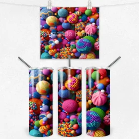 Renkli Küre Evreni 600 ML Çelik Termos