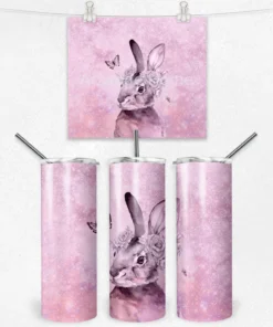 Pembe Masal Tavşan 600 ML Çelik Termos