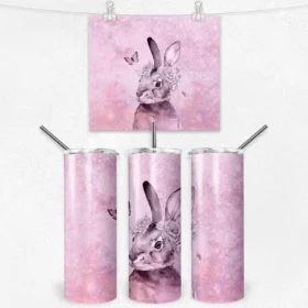 Pembe Masal Tavşan 600 ML Çelik Termos