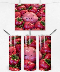 Çilek Bahçesi 600 ML Çelik Termos