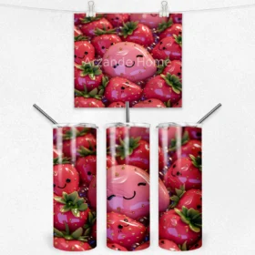 Çilek Bahçesi 600 ML Çelik Termos