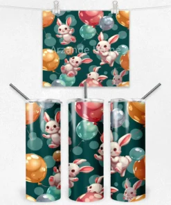 Balonlu Tavşan Neşesi 600 ML Çelik Termos