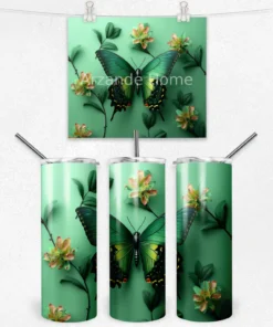 Doğanın Kanatları Yeşil Kelebek Termos Matara 600 ml