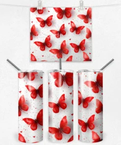 Kırmızı Kelebek Dansı 600 ML Çelik Termos