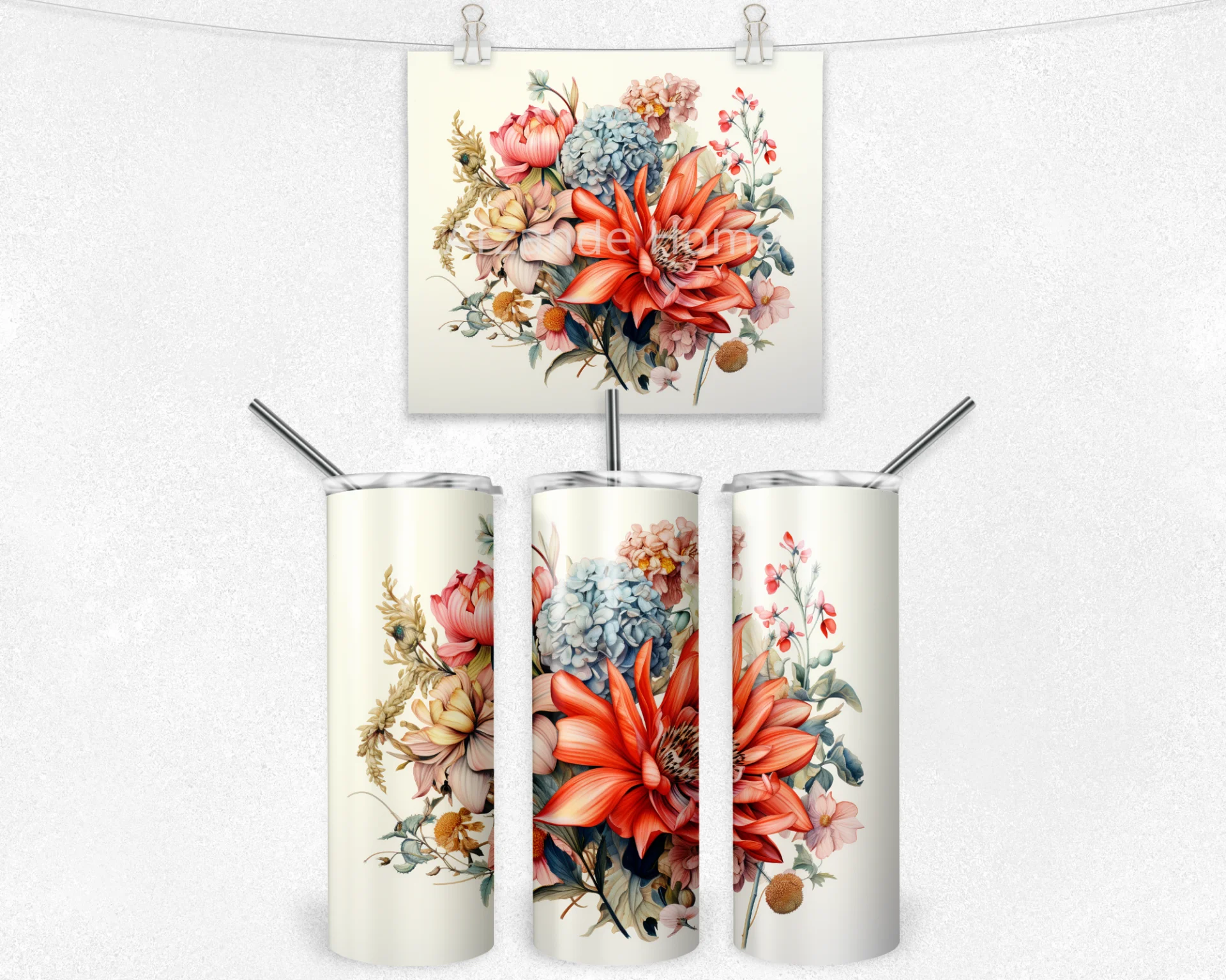 Canlı Çiçek Bahçesi 600 ML Çelik Termos