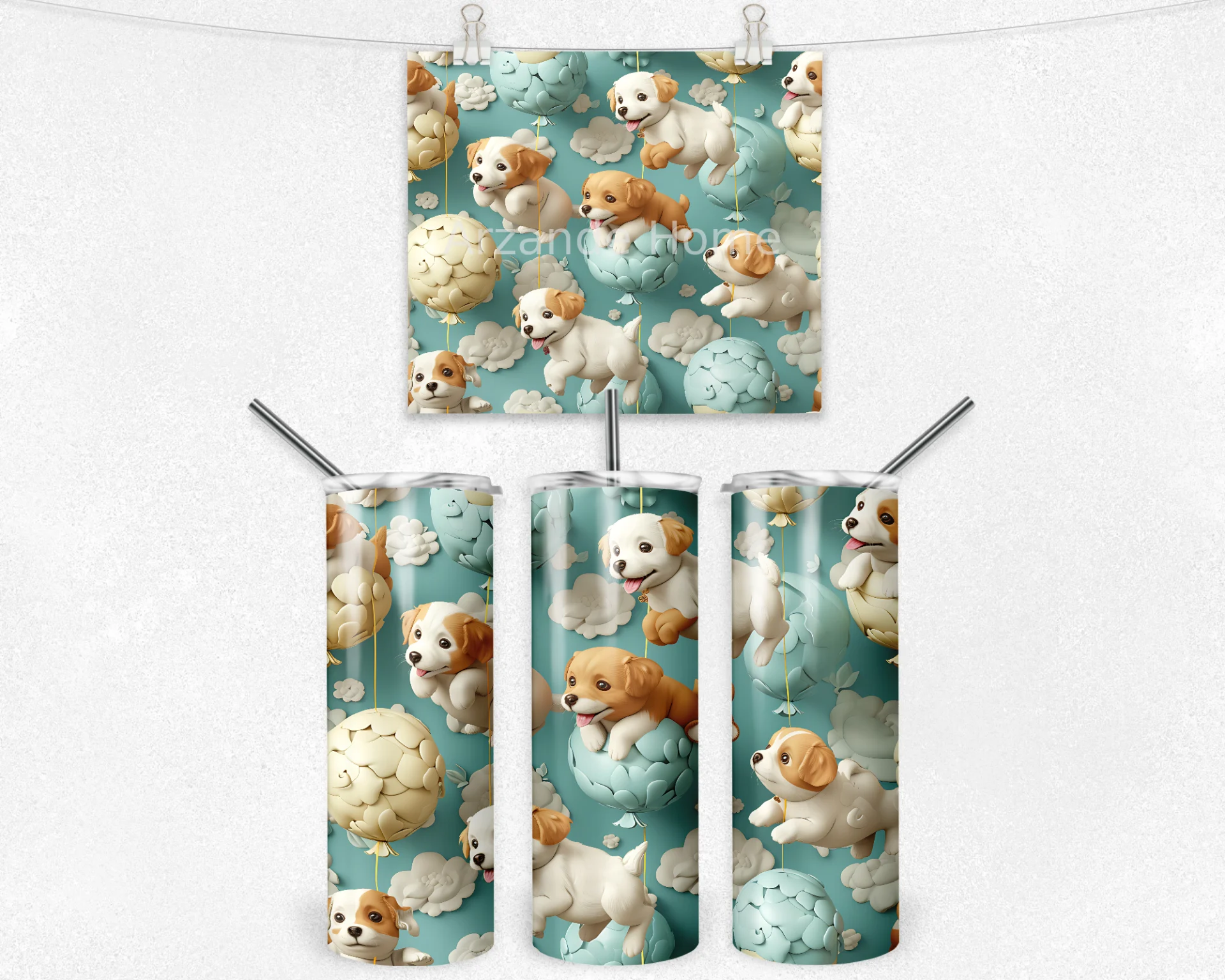 Uçan Yavru Köpekler 600 ML Çelik Termos