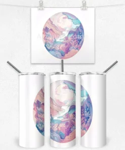 Pastel Dünya Desenli 600 ML Çelik Termos