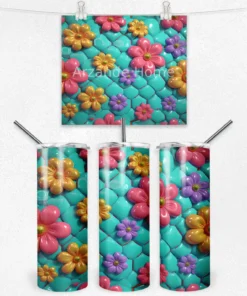 Tropikal Çiçekler 600 ML Çelik Termos