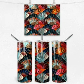 Art Deco Fan Desenli 600 ML Çelik Termos