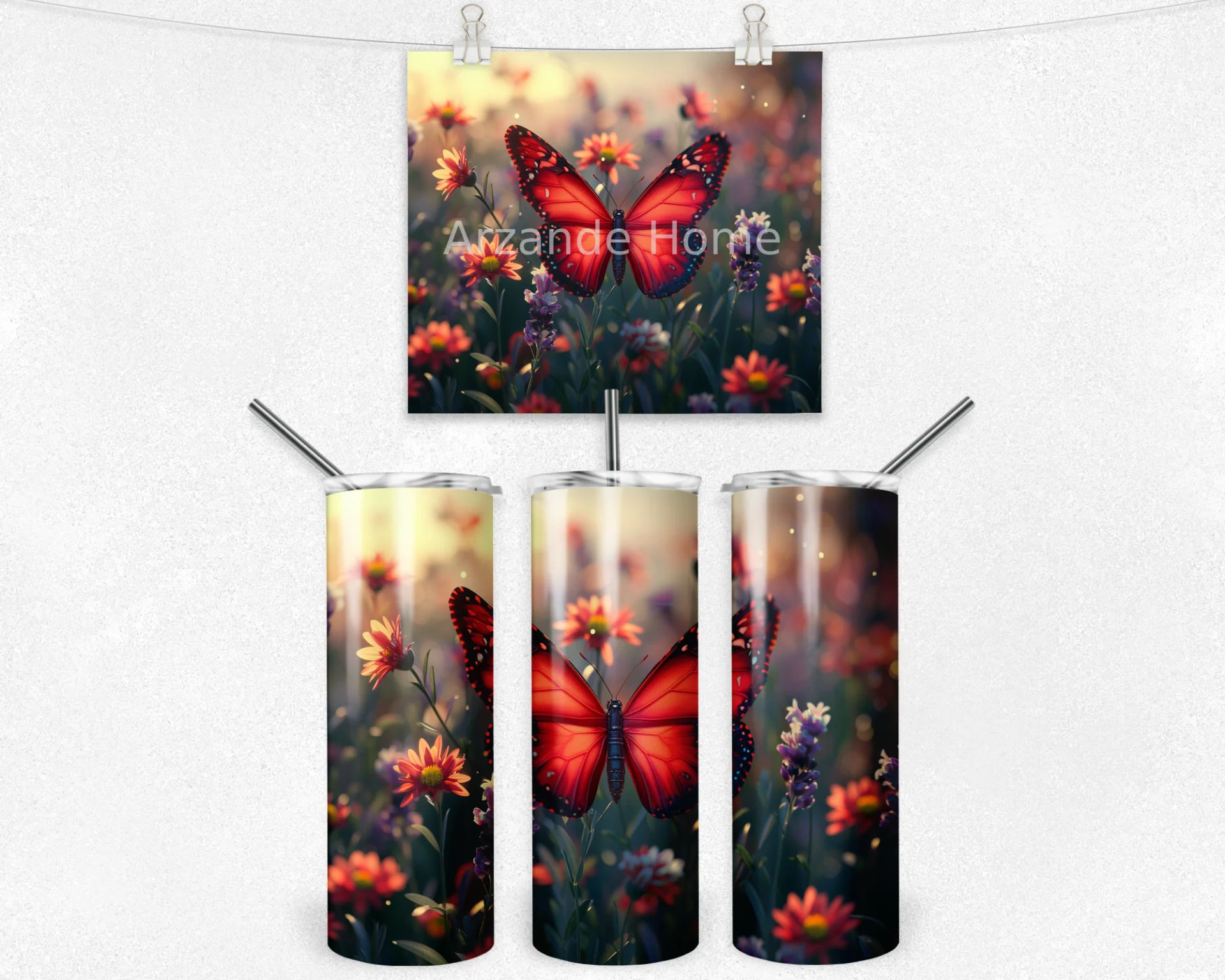 Kırmızı Kelebek Baharı 600 ML Çelik Termos