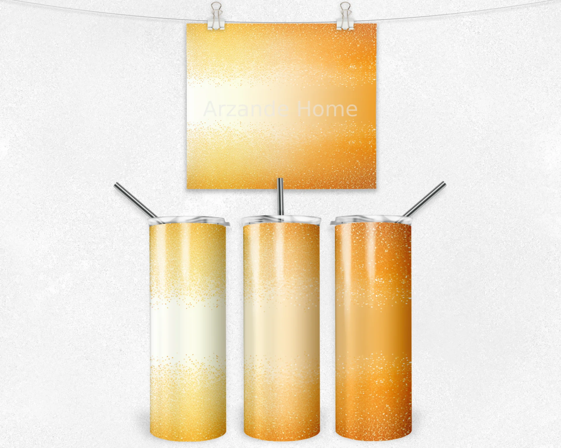 Altın Işıltı Tasarımı 600 ML Çelik Termos