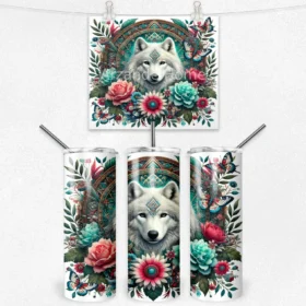 Boho Kurt ve Çiçekler 600 ML Çelik Termos