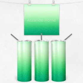 Yeşil Işıltı Ombre 600 ML Çelik Termos