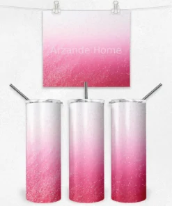 Pembe Parıltı Ombre 600 ML Çelik Termos