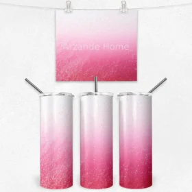 Pembe Parıltı Ombre 600 ML Çelik Termos