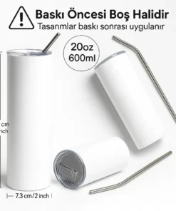 Alternative view of Sevimli Kalp Yüzler Desenli 600 ML Çelik Termos
