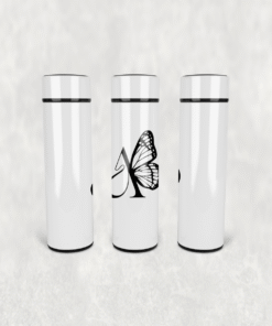 Kelebek Harf Tasarım Led Derece Göstergeli Paslanmaz Çelik Termos 500 ML