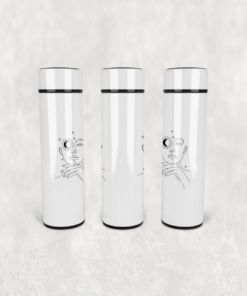 Güneş Ay Yüz Led Derece Göstergeli Paslanmaz Çelik Termos 500 ML