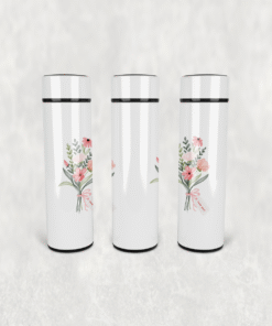 Aşk Buketi Çiçek Led Derece Göstergeli Paslanmaz Çelik Termos 500 ML