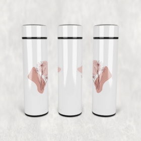 Pembe Papatya Minimal Led Derece Göstergeli Paslanmaz Çelik Termos 500 ML