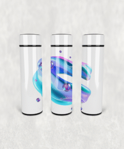 Neon Akış Form Led Derece Göstergeli Paslanmaz Çelik Termos 500 ML