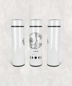 Başak Burcu Çizim Led Derece Göstergeli Paslanmaz Çelik Termos 500 ML