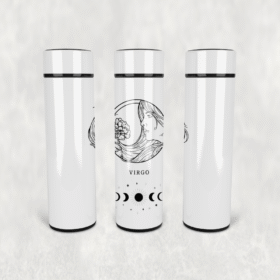Başak Burcu Çizim Led Derece Göstergeli Paslanmaz Çelik Termos 500 ML