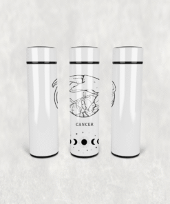 Yengeç Burcu Çizim Led Derece Göstergeli Paslanmaz Çelik Termos 500 ML