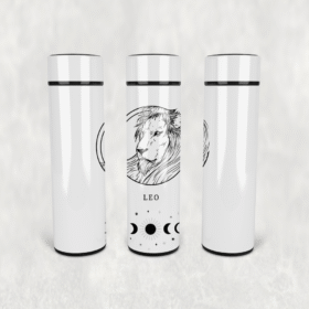 Aslan Burcu Çizim Led Derece Göstergeli Paslanmaz Çelik Termos 500 ML
